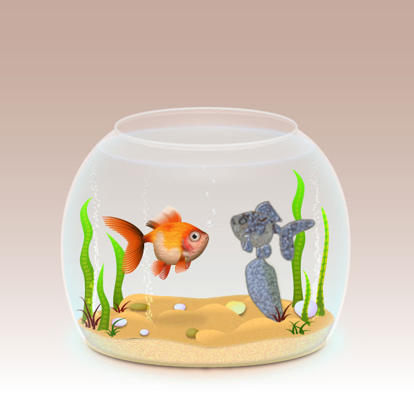 How to create a realistic Fishbowl in Adobe Illustrator