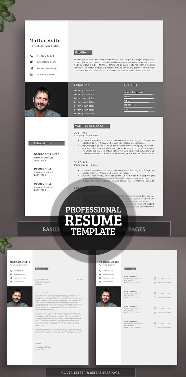 New Professional CV / Resume Templates with Cover Letter | Design