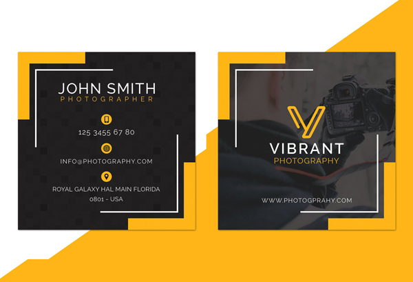 Square Photography Business Card