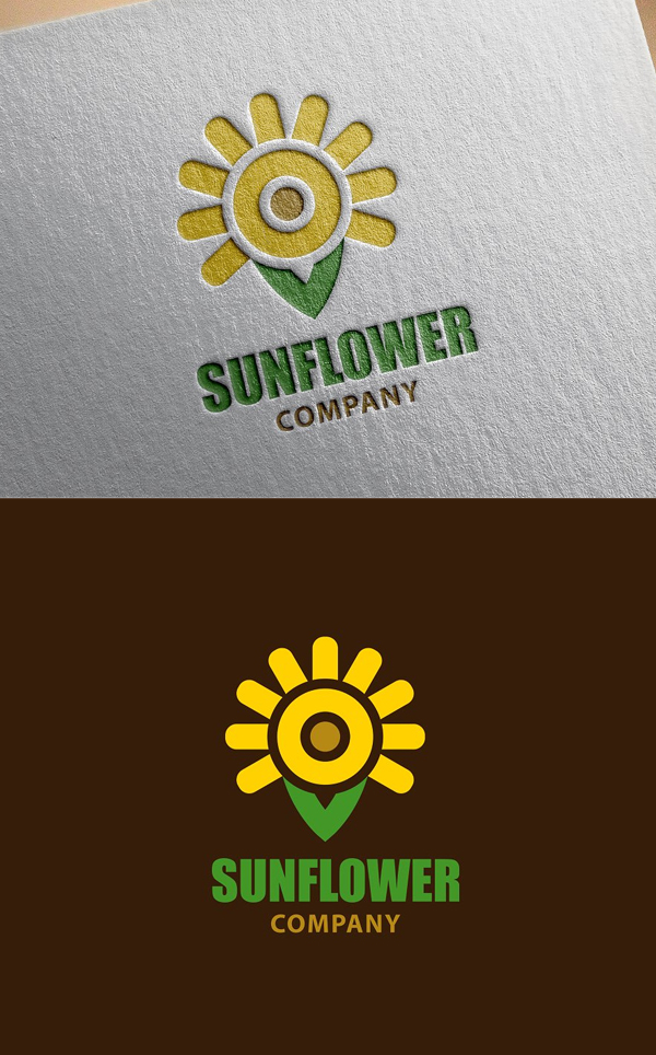 Sunflower Logo Template