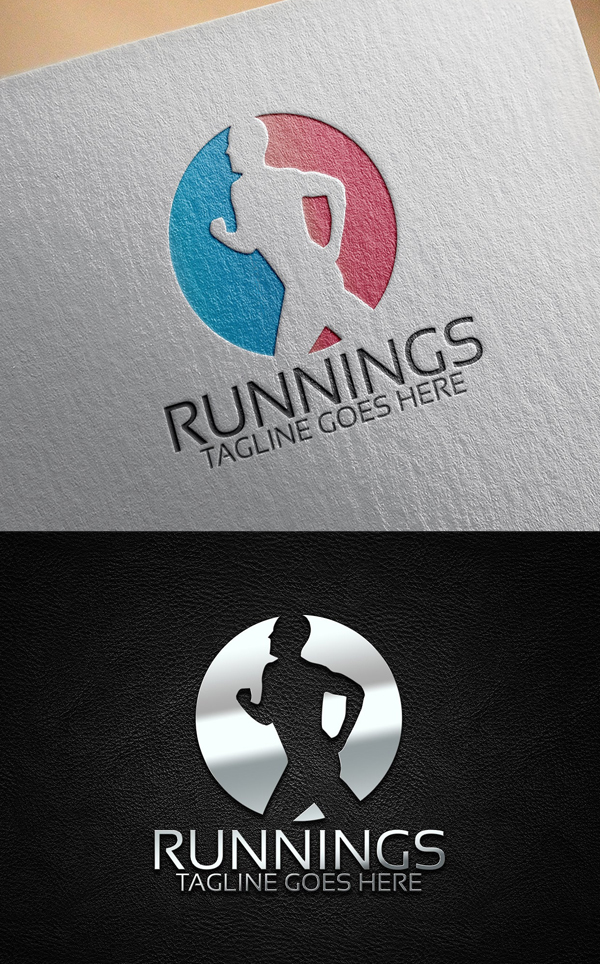 Running Fitness Logo Template