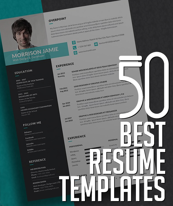 50 Best CV / Resume Templates with Cover Letter