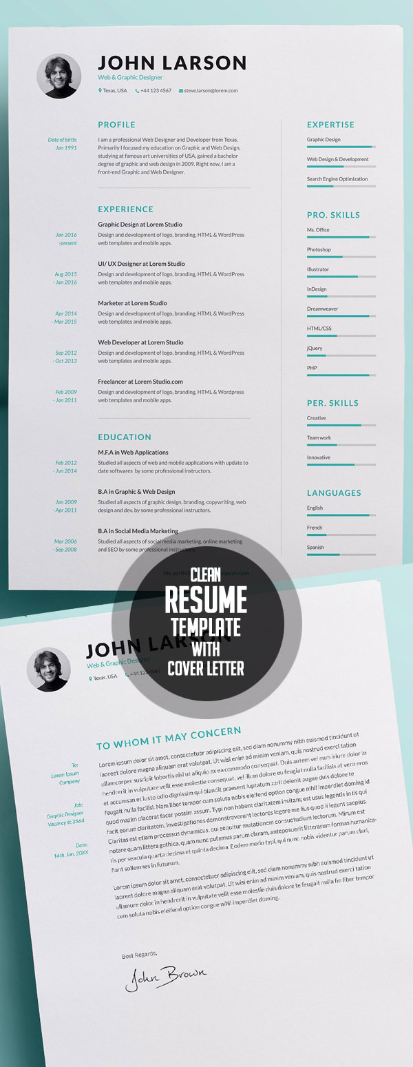 50 Best Minimal Resume Templates - 4
