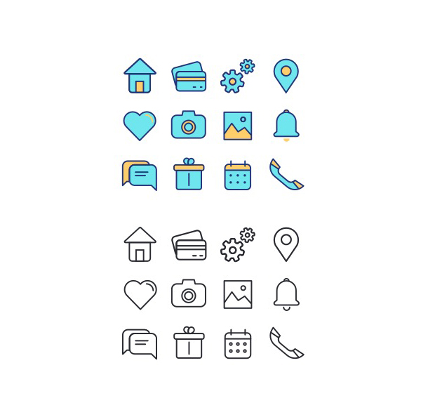 Free Colorful Icons Set