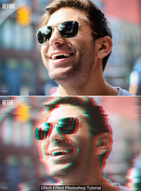How to Create Glitch Effect Photoshop Tutorial