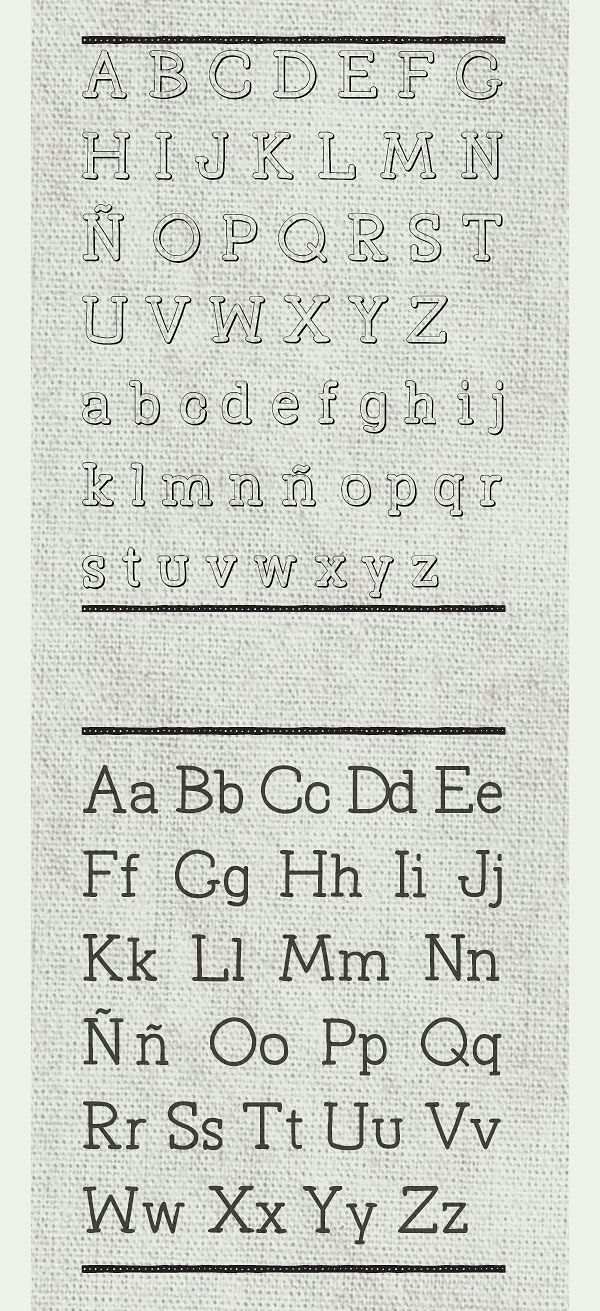 Primitiva Slab Free Font Letters