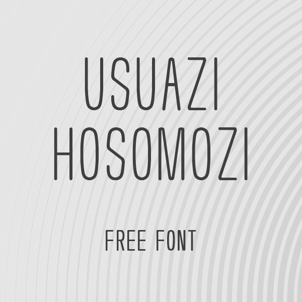 Usuazi Hosomozi Free Font
