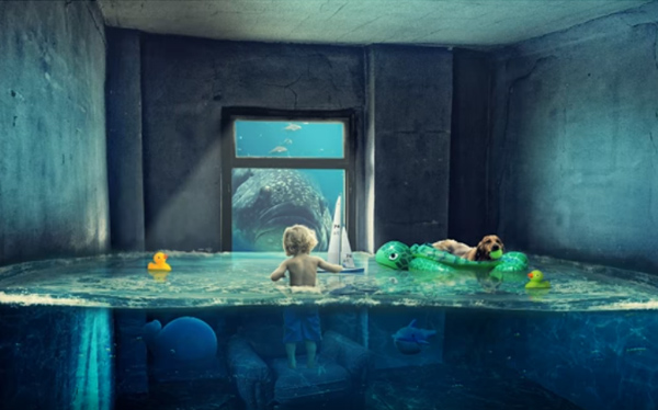 How to Create Fantasy Water Room in Photoshop Tutorial