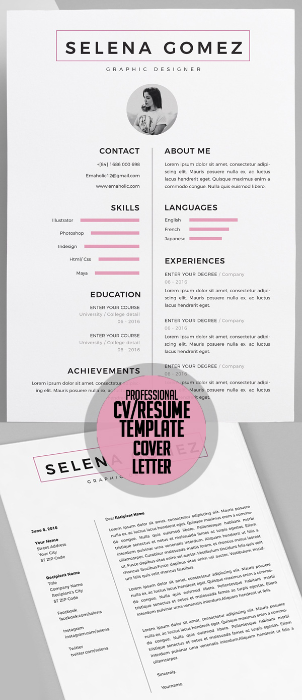 Professional CV/Resume Cover Letter Template