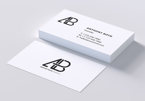 Free Modern Business Card PSD Template and Mockup