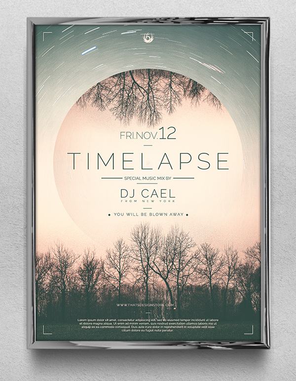 Free Time Lapse Flyer Template PSD