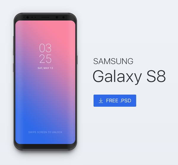 Free Samsung Galaxy S8 Mockup PSD Template