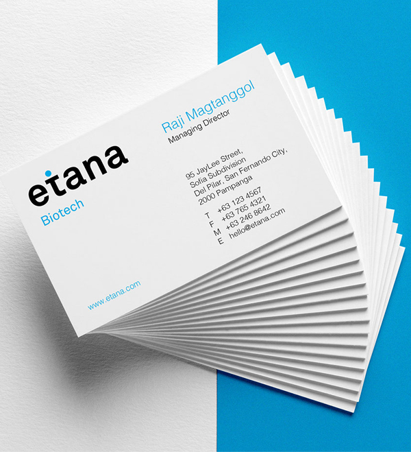 Branding: etana BioTech - Business Card
