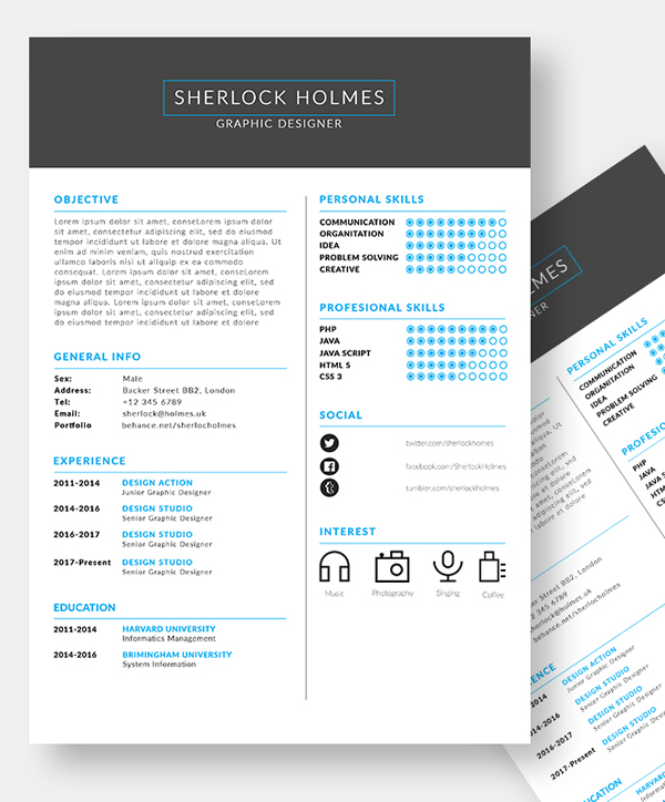 50 Free Resume Templates: Best Of 2018 -  20