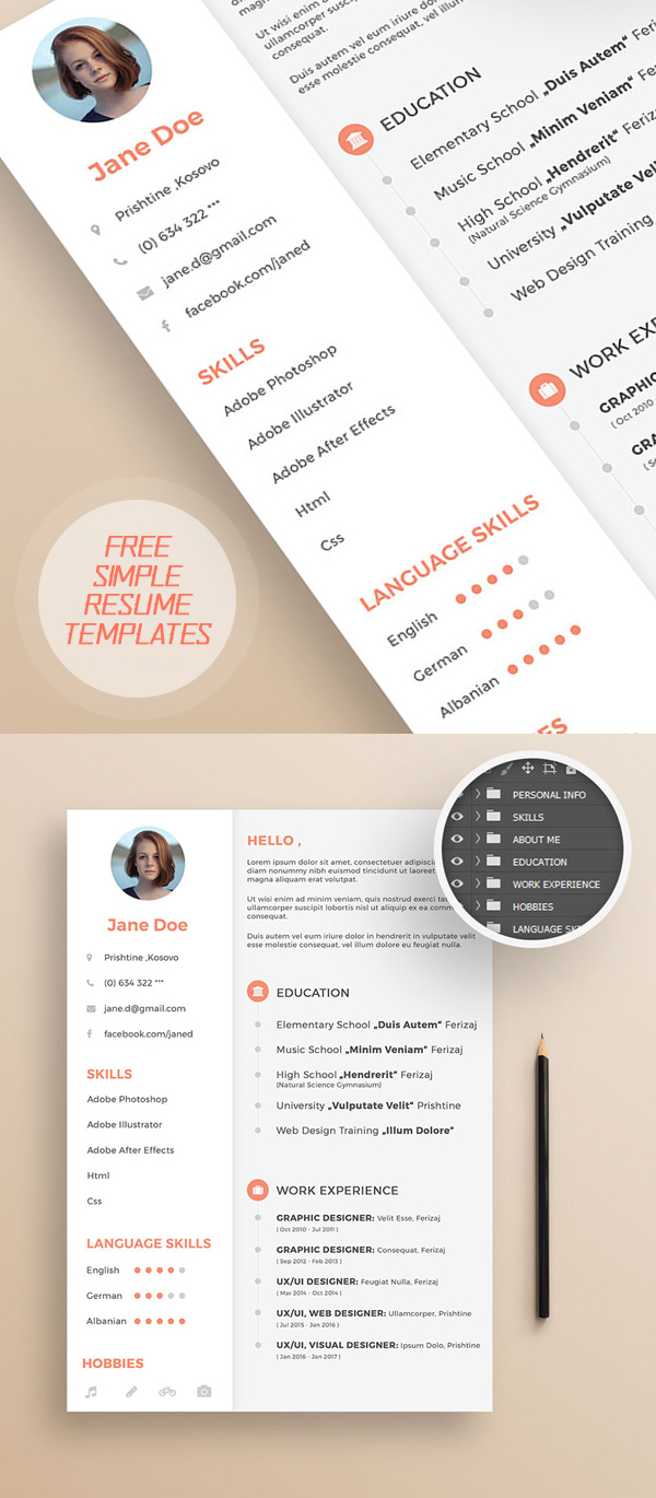 50 Free Resume Templates: Best Of 2018 -  21