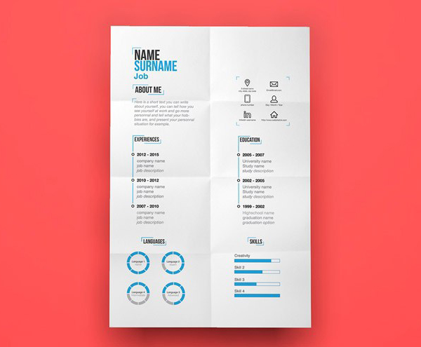 Free Minimal Resume Template (Illustrated File)