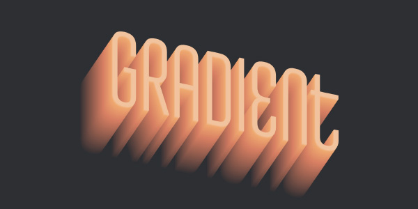 3D Text with a Depth Gradient