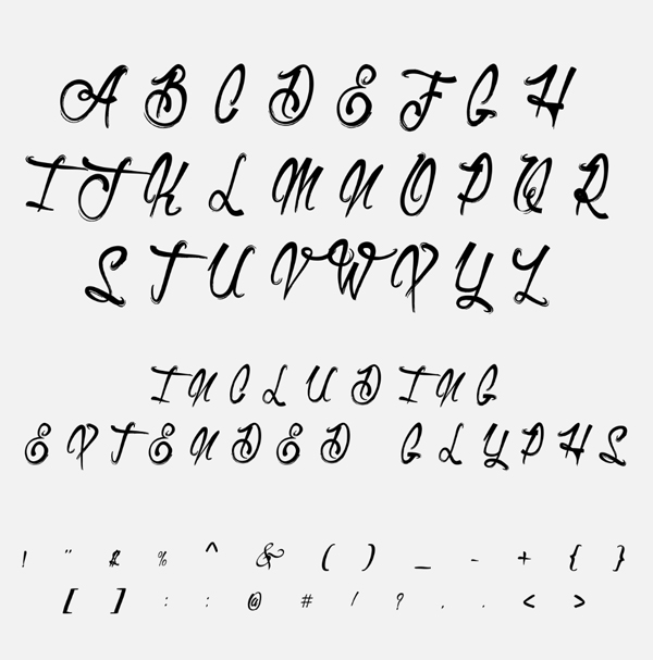 Duvetica Free Font Letters