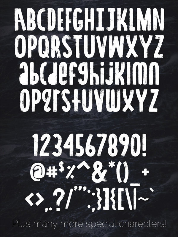 Ocean Six Free Font Letters