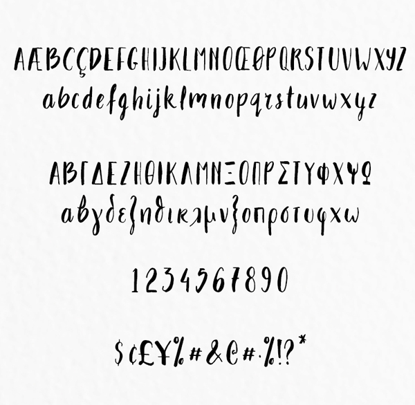Takhie Font Letters