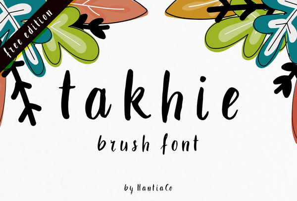 Takhie, Free Brush Font