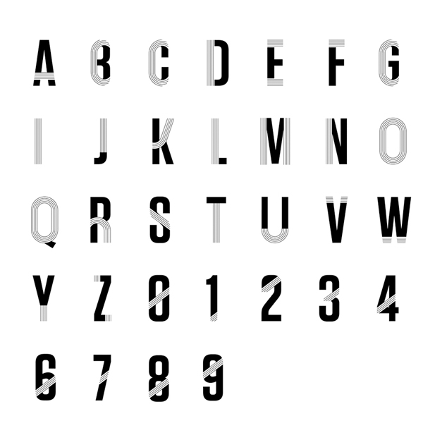Track Font Letters