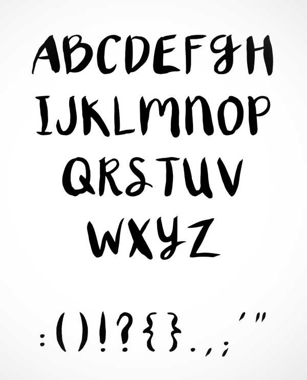XO Brush Font Letters