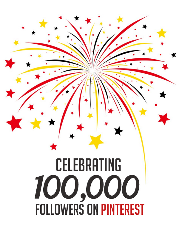 Celebrating 100,000 followers on pinterest