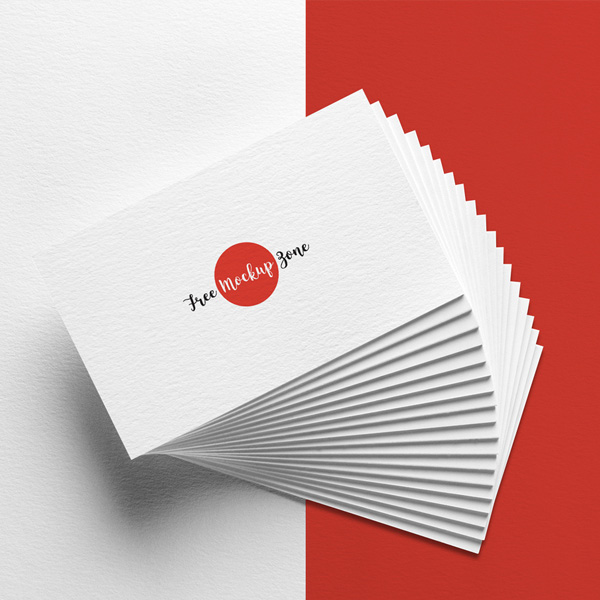 Free Elegant Business Card MockUp on Texture Background
