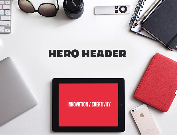 Hero header in Web Design