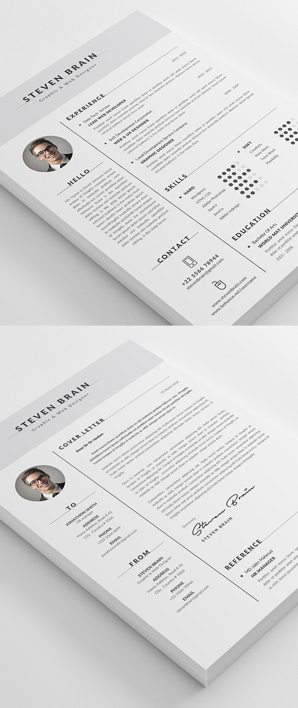 Resume Template / CV Template With Modern Design
