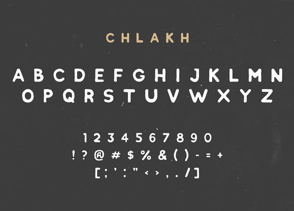 Chlakh Free Font Letters