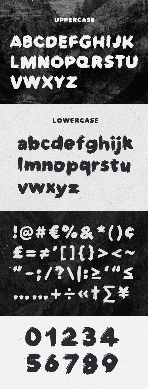 Europa Brush free font letters