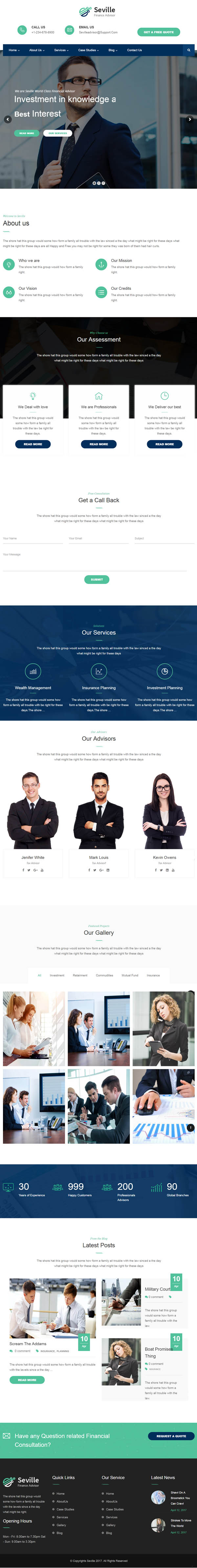 Seville -Business Consulting and Professional Services WordPress Theme