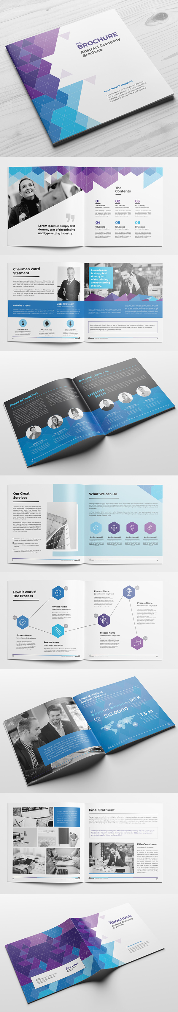 Creative Abstract Square Brochure Template