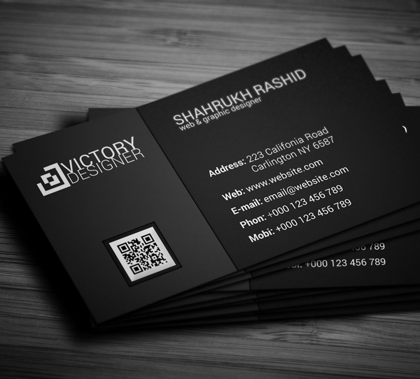 Black & White Corporate Business Card