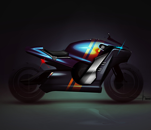 How to Design a Motobike Model Photoshop Sketching Tutorial