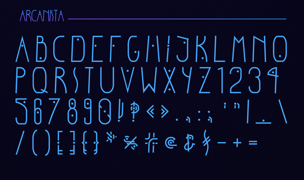 Arcanista Font Letters