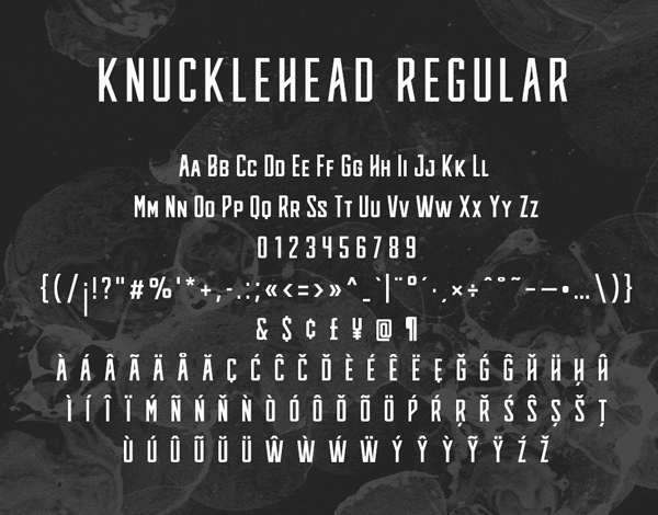 Knucklehead Font Letters
