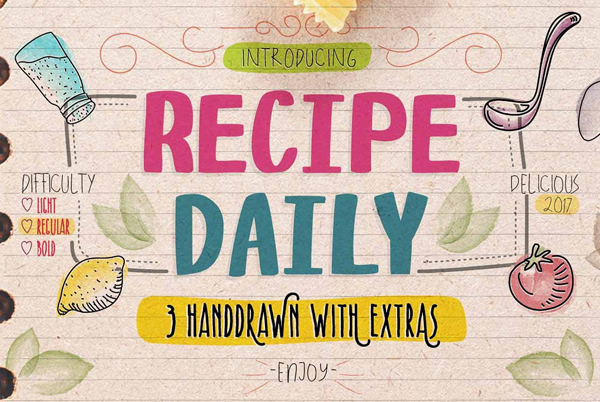 Recipe Daily Free Font