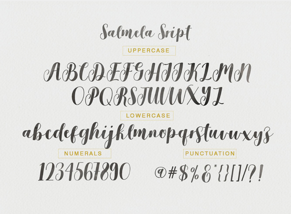 Salmela Font Letters