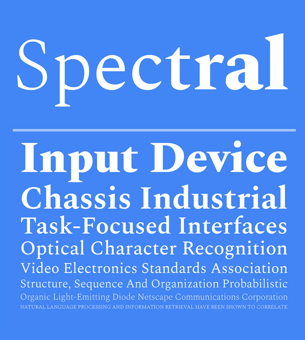 Spectral Free Font Download