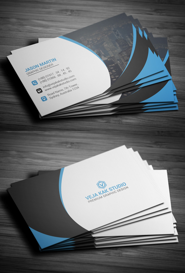 26 Modern Free Business Cards PSD Templates - 24