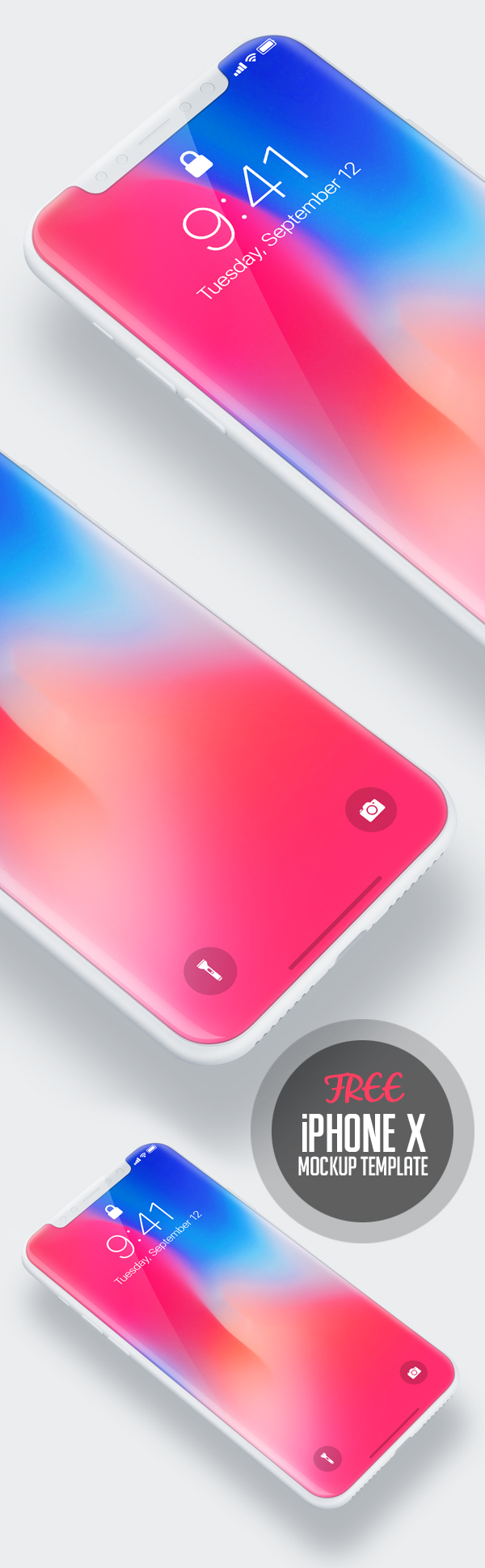 Free Download iPhone X PSD Mockups and Sketch - 2