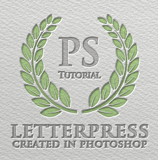 How to Create Letterpress Text Effect Photoshop Tutorial