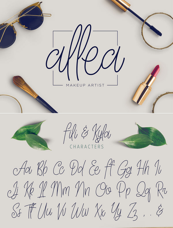 Fili & Kyla Free Font Letters