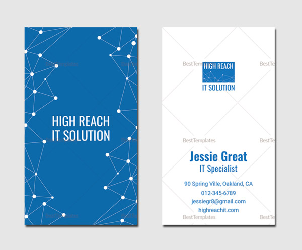 Information Technology Business Card Template