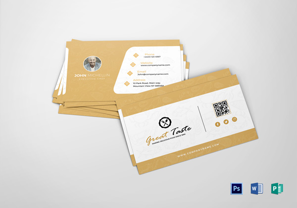 Restaurant Chef Business Card Template