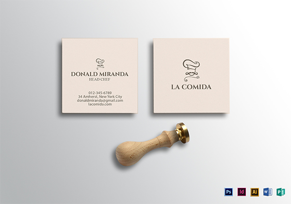 Square Business Card Template