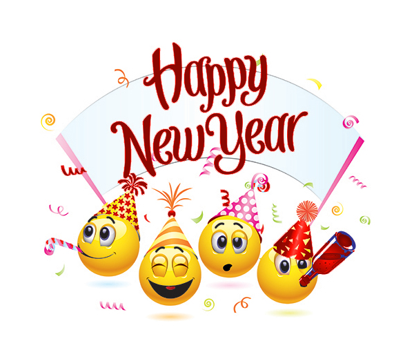 Emoji Happy New Year 2018